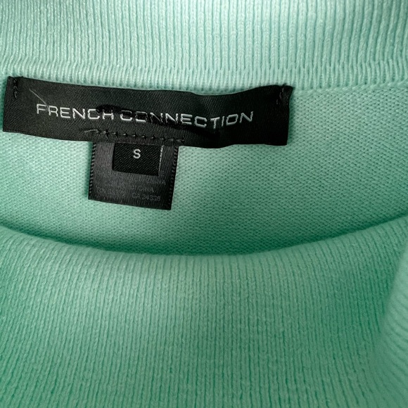 French Connection Soft Aqua Cowl Neck Sweater - Picture 2 of 10